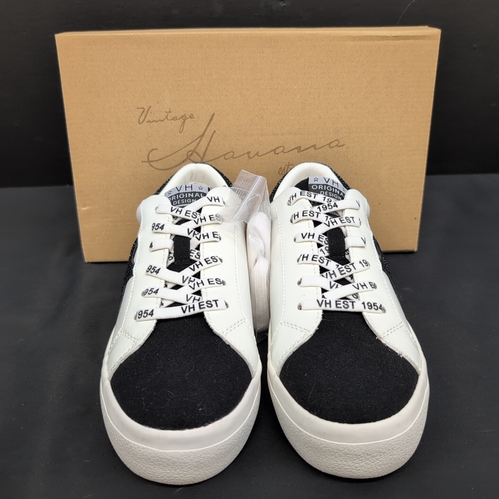 Vintage Havana Grande Slip On Women's Sneaker US 7.5 Black & White - Picture 6 of 16